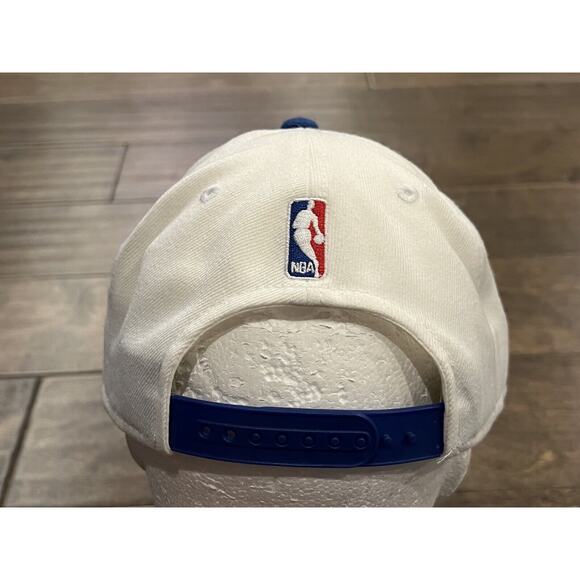 Adidas Mens White Blue NBA Golden State Warriors Adjustable Snapback Hat Cap - Picture 6 of 10